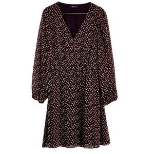 Madewell NWT (Re)sourced Georgette Button-Front Mini Dress in Adorable Ditsy Med